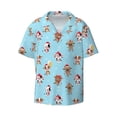 thumbnail image 3 of Goofa winter cow cute Printed Men's Casual Short-sleeved Shirt,Lightweight Breathable Button-down,Summer Casual men's top,Versatile Fashion shirt-4X-Large, 3 of 7