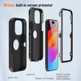 thumbnail image 6 of Aggxpf for iPhone 15 Pro Max Case, Shockproof Heavy Duty Phone Case 3 in 1 Layer Rugged Full-Body Protective Phone Cover,Black, 6 of 6