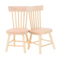 thumbnail image 1 of FELTECHELECTR 2 piezas de muebles pequeños para casa de muñecas, sillas de madera, accesorios fotográficos, adornos de madera, 1 of 5
