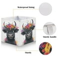 thumbnail image 3 of Foldable Fabric Storage Bin Home Cubes Clothing Organizer Bins Large Collapsible Box Basket for Home Organizer Cute Black Cow, 3 of 7