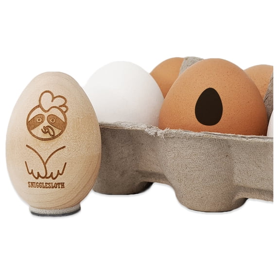 Egg Solid Egg Chicken Rubber Stamp - Mini 1/2 Inch