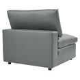 thumbnail image 6 of Modway Commix Down Filled Overstuffed Vegan Leather 4-Piece Sectional Sofa in Gray, 6 of 10