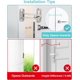 thumbnail image 5 of 2 Pack Door Lock Latches for Home Security (Red) - Front & Interior Door Guard Bar, Reinforced Childproof Door Stopper for Kids, Home, Hotel, Apartmen, 5 of 5