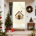 thumbnail image 5 of OEFNTAC Christmas Door Curtain 35x72in Stereoscopic Embroidery Style Polyester Wall Cover Panel Holiday Party Backdrop Home Door Decoration Festive Complete, 5 of 6