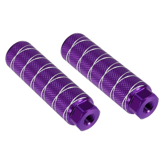 REGALWOVEN 1 Pair 3.94"x1.10" Universal Axle Rear Foot Pegs Footrests for BMX MTB Bicycle Fit 3/8 Inch Axles Purple