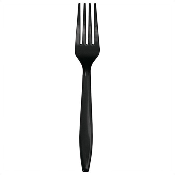 Premium Plastic Forks Bulk Black Velvet,Pack of 50 EA