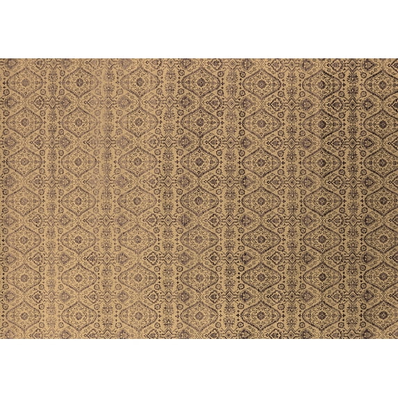 Ahgly Company Indoor Rectangle Oriental Brown Industrial Area Rugs, 4' x 6'