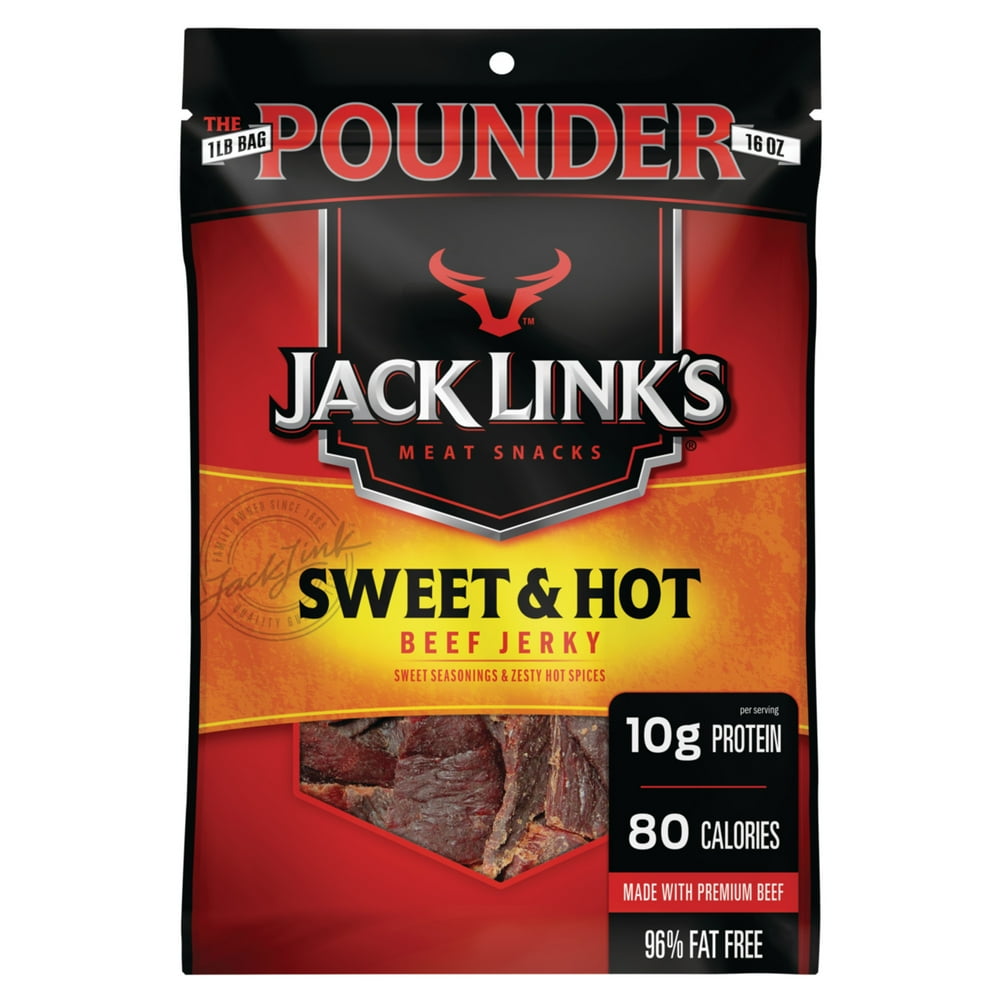 Jack Link’s Beef Jerky Pounder Size, Sweet & Hot, 16oz