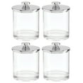 thumbnail image 7 of mDesign Small Round Acrylic Apothecary Canister Jars - 4 Pack - Clear/Chrome, 7 of 7