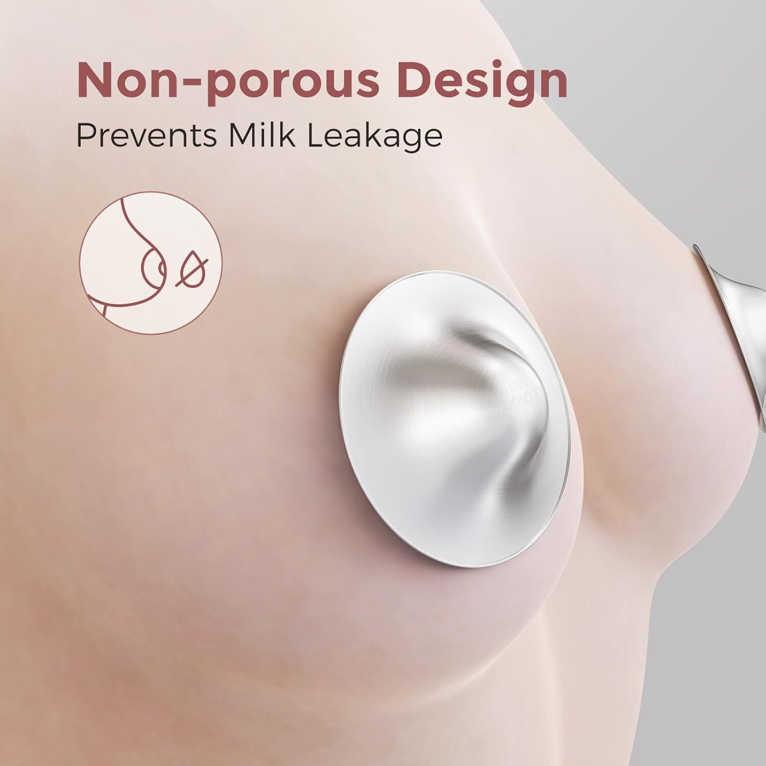 Momcozy 999 Silver Nursing Cups/Nipple Shields,Hole-Free, for Breastfeeding Essentials,Regular Size