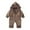 AA-Coffee, variant on lcziwo Hooded Jumpsuit Fleece Long Sleeve Button up Rompers Winter Comfy Snowsuit with Pockets Coffee