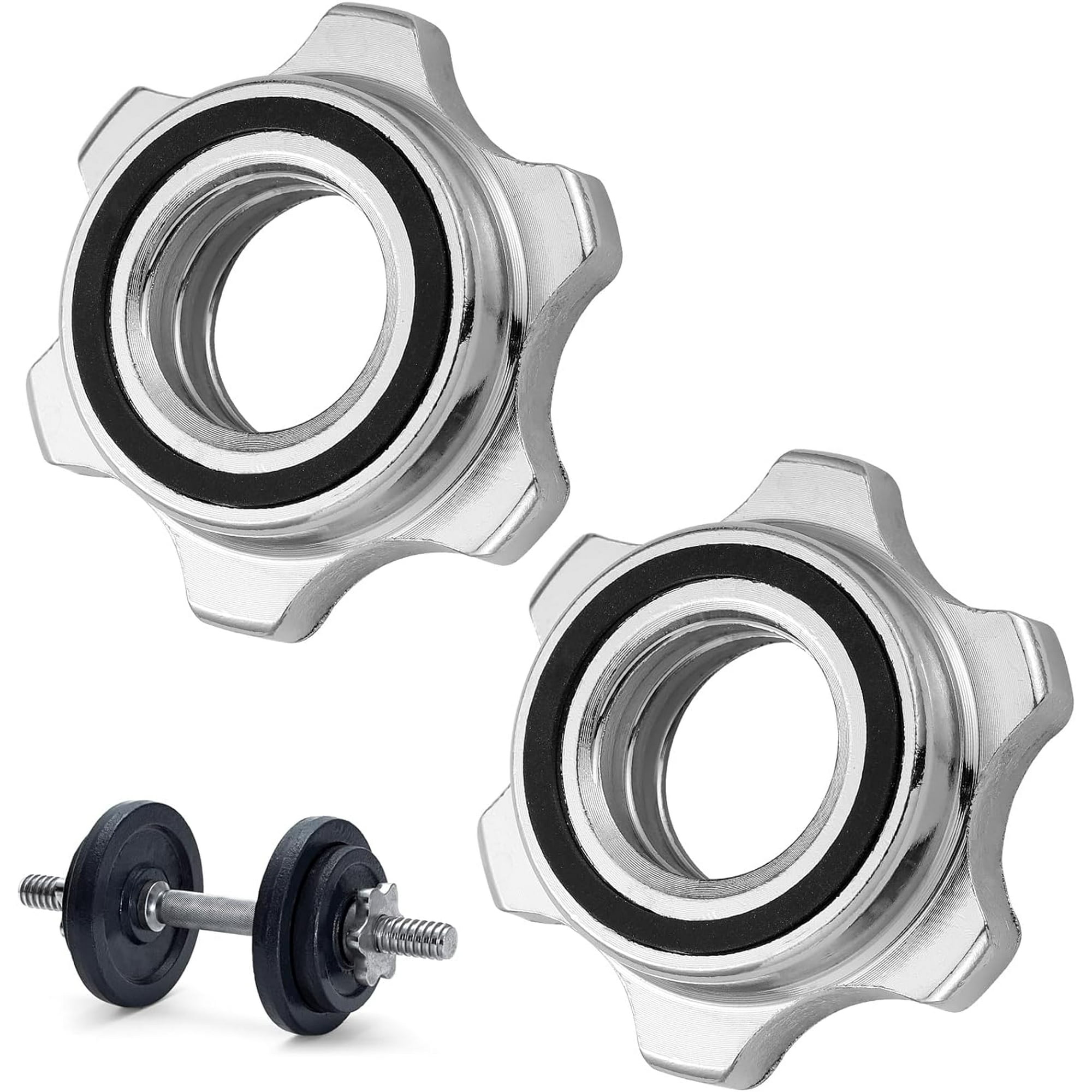 FYBTO 2pcs 1inch Barbell Screw Collar Dumbbell Screw Clamps Dumbell Weight Lifting Collars for Bars Sports Weight Lifting Fitness 0628 Walmart