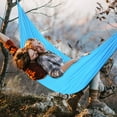 thumbnail image 5 of 210t nylon spinning ultra-light outdoor hammock, camping single and double breathable rope hammock-blue, 5 of 5