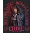 thumbnail image 2 of Netflix Women's Stranger Things Hellfire Club Dungeon Master Eddie Racerback Tank Top Black Heather Small, 2 of 4