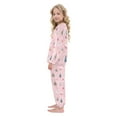thumbnail image 4 of Fluffy Pajamas Set Fuzzy Winter Warm Pj Sets Pullover Tops and Long Pants Pink Christmas Pattern X-Small, 4 of 8