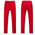 thumbnail image 6 of SNOWSONG Slim Fit Suits for MenClearance! Mens Formal Wear Men's Suits Slim Business Wedding Party Jacket Jacket + Pants Suit Two Piece Set Men's Suits Red 2XL, 6 of 8