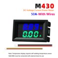 thumbnail image 3 of DC0-100V Amp Volt Gauge Dual LED Medidor corriente voltaje digital (Azul Verde 50A), 3 of 9