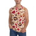thumbnail image 1 of Balery Skull Retro record lips Camisetas sin mangas para hombre, absorbe la humedad y protege contra el mal olor.-Large, 1 of 7