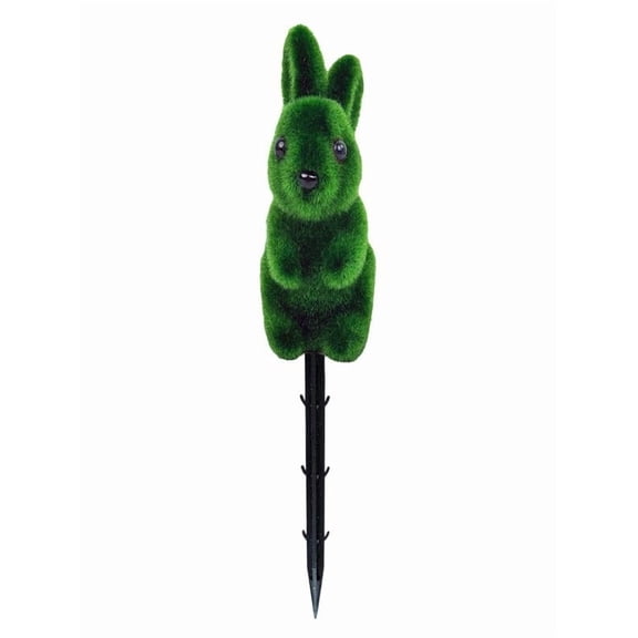 Mozhitti Bunny Topiary Green Bunny Shaped Topiary Tree Pot Easter Bunny Faux Boxwood Bush Cedar Potted With Ground
