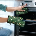 thumbnail image 2 of St. Patrick's Day Leprechauns Kitchen Oven Mitt and Pot Holder Set 2 Pcs, Heat Resistant Up To 392 °F, for Baking, Cooking and Grilling, 2 of 6