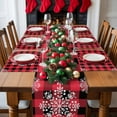 thumbnail image 5 of Christmas Placemats Set of 6, Snowflake Place Mats Red Black Check Buffalo Plaid Placemat Table Decoration for Kitchen Table Dinner Xmas Holiday Party Home Decor Indoor Outdoor 13x19 Inch, 5 of 9