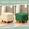 thumbnail image 6 of SCRAWLGOD St. Patrick's Day Shamrock Print Green Footstool Cover, Square Ottoman Cover Footrest Sofa Slipcovers Stool Covers Soft Footstool Covers Slipcovers with Anti-Slip Band, 6 of 7