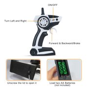 1:16 RC Semi Flatbed Truck with Dump & Bulldozer Truck Toys, 2.4G Remote Control Engineering Tractor with with LED Lights & Music, Construction Vehicles Toy for Boys