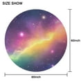 thumbnail image 6 of Colorful Tie Dye Nebula Pattern Round Tablecloth 60"x60",Wrinkle Wipeable Table Cloth for Kitchen Dining Room Picnic Patio Party, 6 of 6