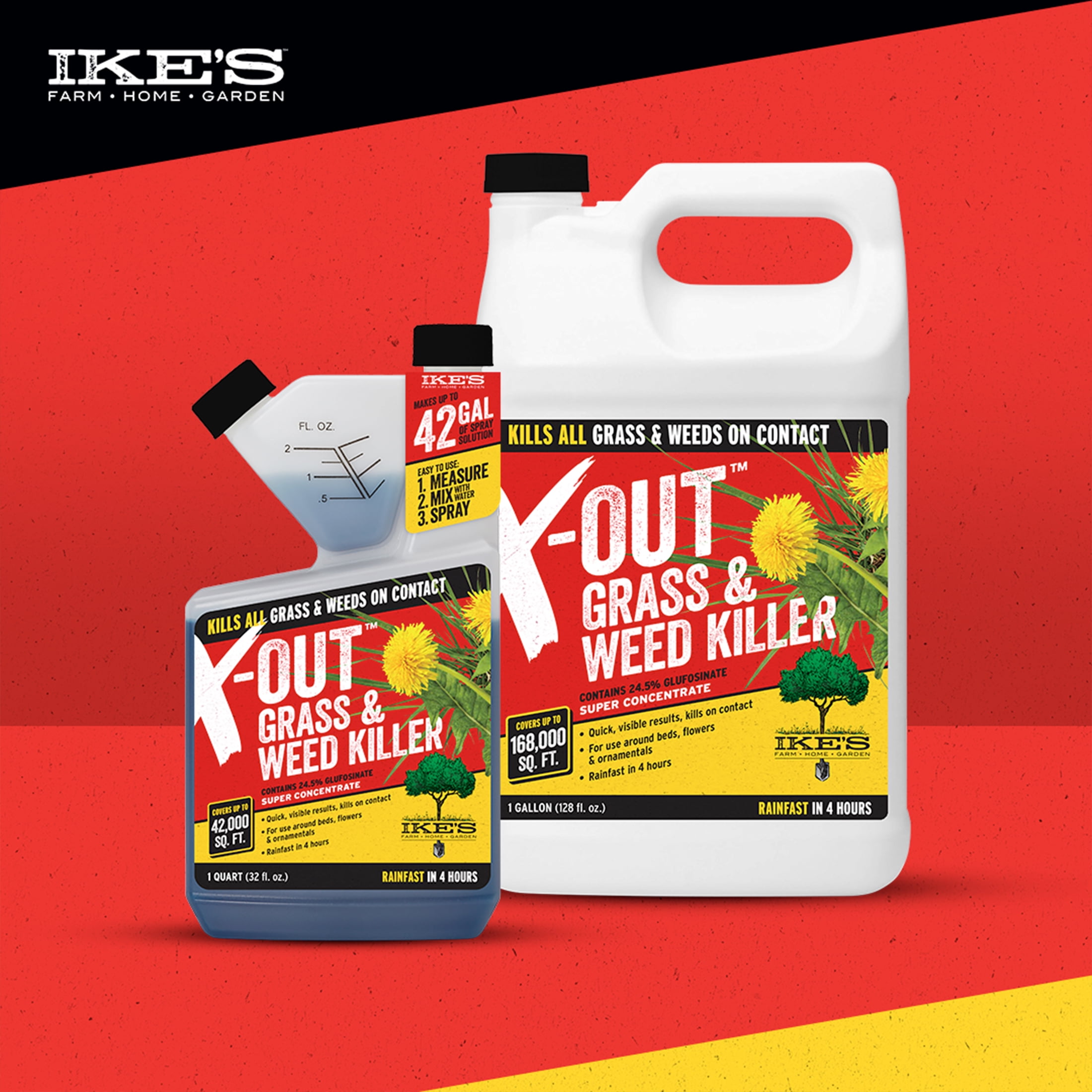 Ike's Farm X-Out, Non-Selective Weed & Grass Killer, 32 oz.