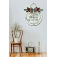 thumbnail image 3 of Find The Blessing Front Door Sign Funny Wreaths Hanging Wooden Plaque Decoration Round Rustic Wood Farmhouse Porch Decor for Home Front Door Decor, 12 x 12 Inch, 3 of 5