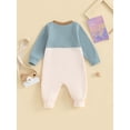 thumbnail image 4 of Bagilaanoe Baby Girl Boys Fall Jumpsuit Newborn Contrast Color Long Sleeve Bodysuit 3M 6M 12M 18M 24M Infant One Piece Romper, 4 of 9