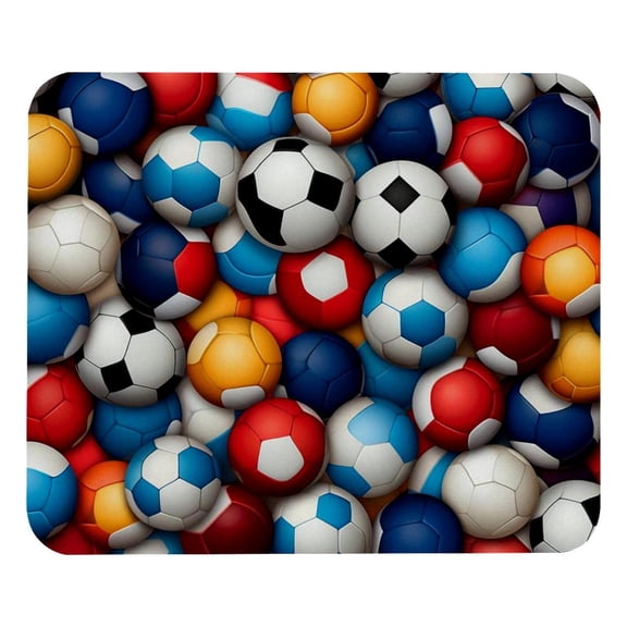 Football Soccer Mouse Pad, Cloth with Rubberized Base