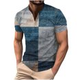 thumbnail image 2 of Zylanna Men's Short Sleeve T-Shirts, Color Block Patching Lightweight Summer Crew Neck Daily leisure Tops for Men Multicolor Size 5XL, 2 of 5