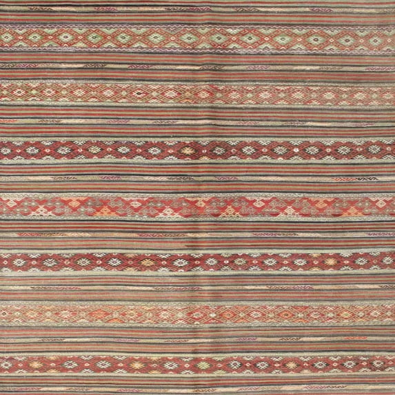 Ahgly Company Indoor Square Contemporary Camel Brown Abstract Area Rugs, 6' Square