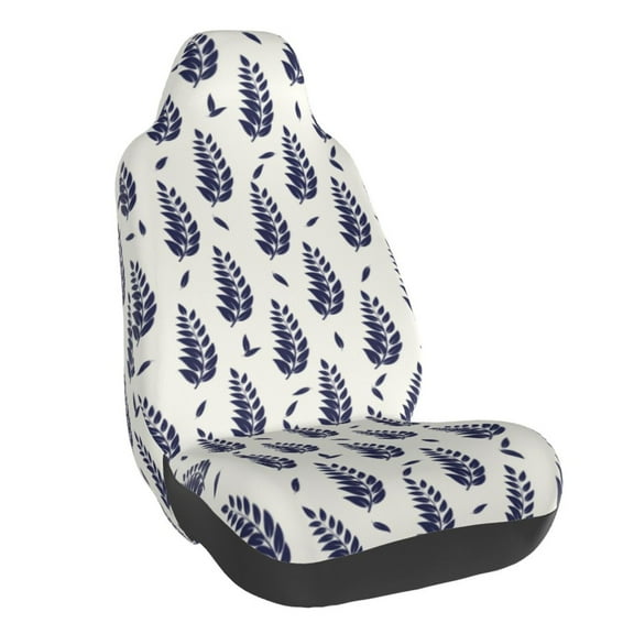 Naloa Blue Leaves Car Seat Covers Universal Front Seat Coves for Car Accessories ,Padded Car Covers for Automotive, SUV, Truck, and Van