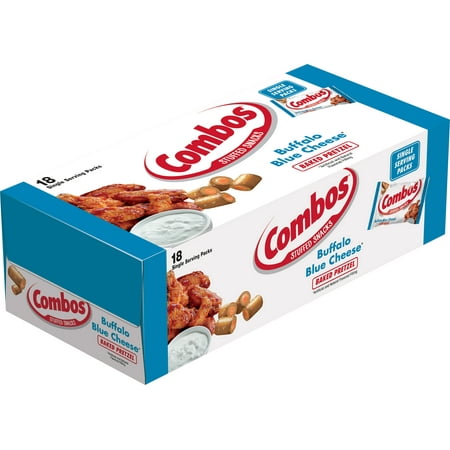 Buffalo Combo - COMBOS Buffalo Blue Cheese Pretzel Baked Snacks, 1.8 Ounce Bags, 18 Count Box