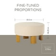 thumbnail image 6 of Open Box Maven Lane Contemporary Upholstered Ottoman w/Natural Wood Finish, 6 of 7