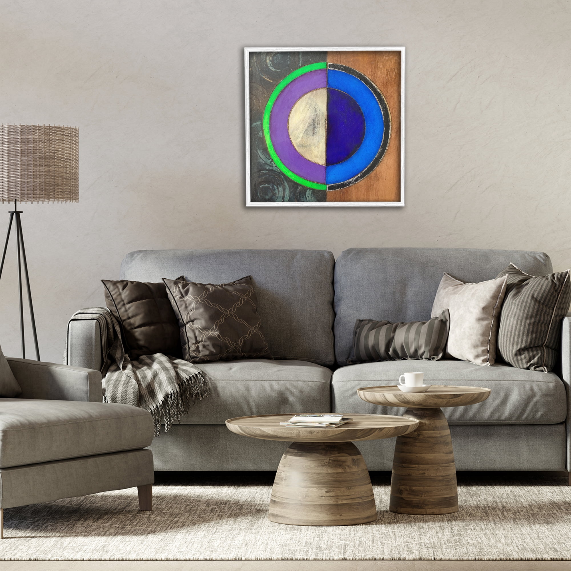 Stupell Industries Rustic Circular Balance White Framed Giclee Art, design by Matthew Finger