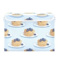 thumbnail image 7 of Yayeee Collapsible Storage Bin with Lid Fabric Closet Decorative Basket with Handles, Blueberry Pancake Pattern, 7 of 7