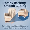 thumbnail image 6 of Foundations SafeRocker Standard Glider Rocker with Wood Skirt, Removable Vinyl Cushions, Tan, 6 of 9