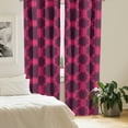 thumbnail image 2 of Ambesonne Floral Curtains, Baroque Roses Mandala, Pair of 28"x95", Hot Pink Dark Purple, 2 of 5