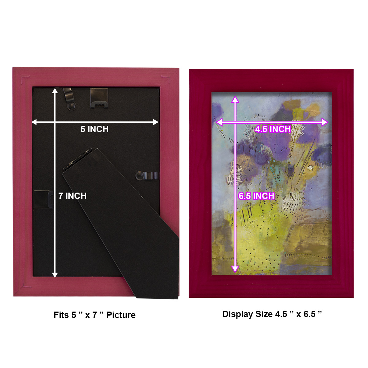 Blumen I -Framed Print w/glass-Cherry Red