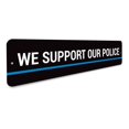 thumbnail image 3 of We Support Our Police Novelty Decor, Metal Wall Sign - 4x18 Inches, 3 of 4