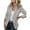 Gris, variante sur Avamo Cardigan pour Femmes Veste à Manches Longues Vestes de Bureau Blazers de Couleur Unie Blazer Ajusté Manteau de Bureau Gris Pâle 3TG