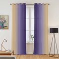 thumbnail image 2 of Purple Yellow Ombre Kitchen Curtains 84 Inch Length, Farmhouse Modern Gradient Art Grommet Top Bedroom Living Room Curtains, Light Filtering Cafe Curtain Drapes 2 Panels Set 84''x84'', 2 of 9