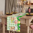 thumbnail image 2 of Table Runners 70 Inches Long Dress Scarves, Easter Bunny Farmhouse Coffee/Dining/Kitchen Table Decor, Holiday Table Runner, Spring Easter Eggs Chicken Sage Green Plaid 13x70 Inch, 2 of 9