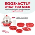 thumbnail image 4 of Dash Deluxe Rapid Egg Cooker for Hard Boiled, Poached, Scrambled Eggs, Omelets, Steamed Vegetables, Dumplings & More, 12 Egg Capacity, with Auto Shut off, Red, 4 of 6