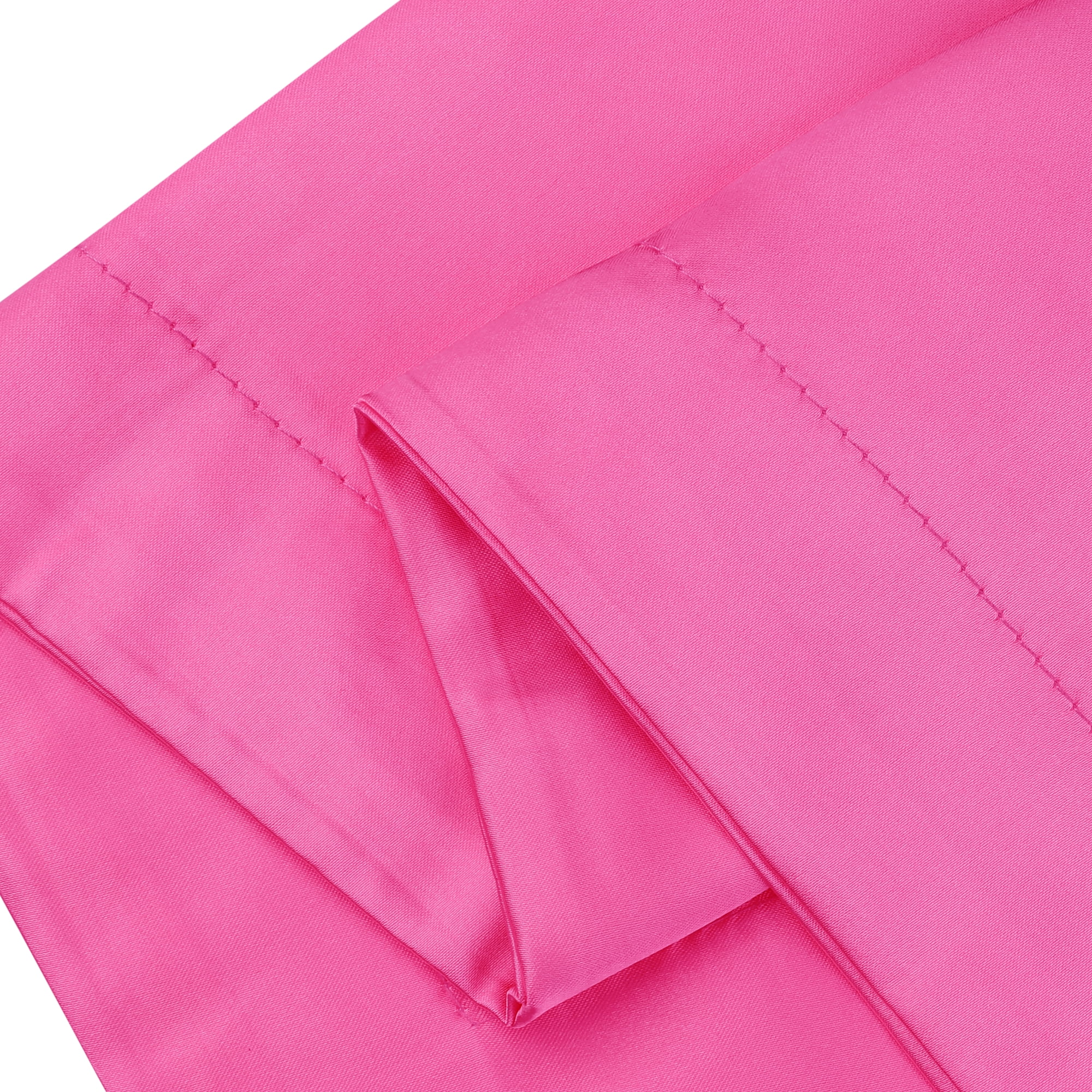 Unique Bargains Envelope Closure Soft and Smooth Satin Pillowcase (2 Count) Rose Red Queen