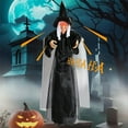 thumbnail image 5 of ​​GiLiling 70" Animatronic Hanging Witch Halloween Prop​​ | Life-Size Hanging Decor with Voice/Sound Effects & LED Lighting for Indoor/Outdoor Haunted House Productions, 5 of 9