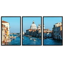 IDEA4WALL 3 Piece Framed Canvas Wall Art for Living Room, Bedroom Italy City Landscape Canvas Prints for Modern Home Decoration Ready to Hang